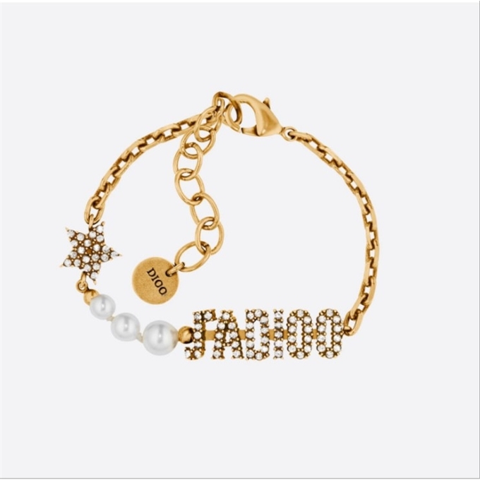 

D family / Dijia letter Pearl Bracelet women's net red same temperament women's diamond necklaceU, Silver
