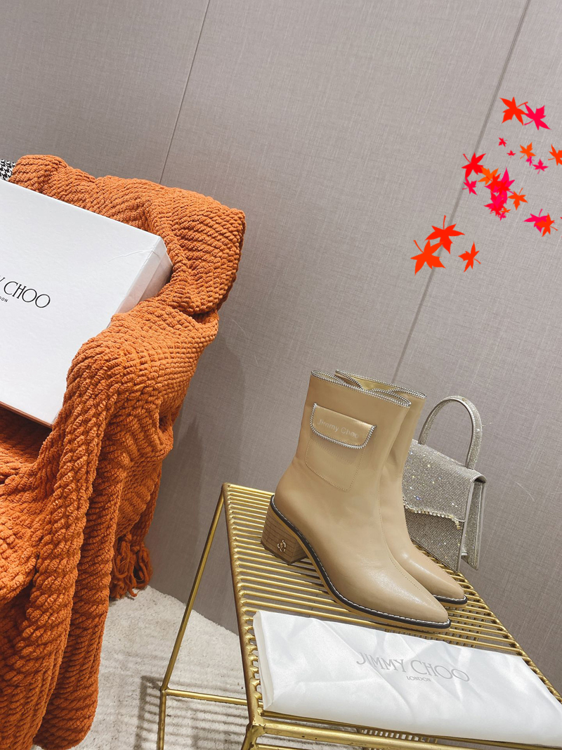 

2022 Leather Boots ladies short Ankle Cowskin Boot autumn winter Chunky Heel Martin Booties Fashion Camfortable shoes Top Quality with box size 35-40 -H055, Picture color