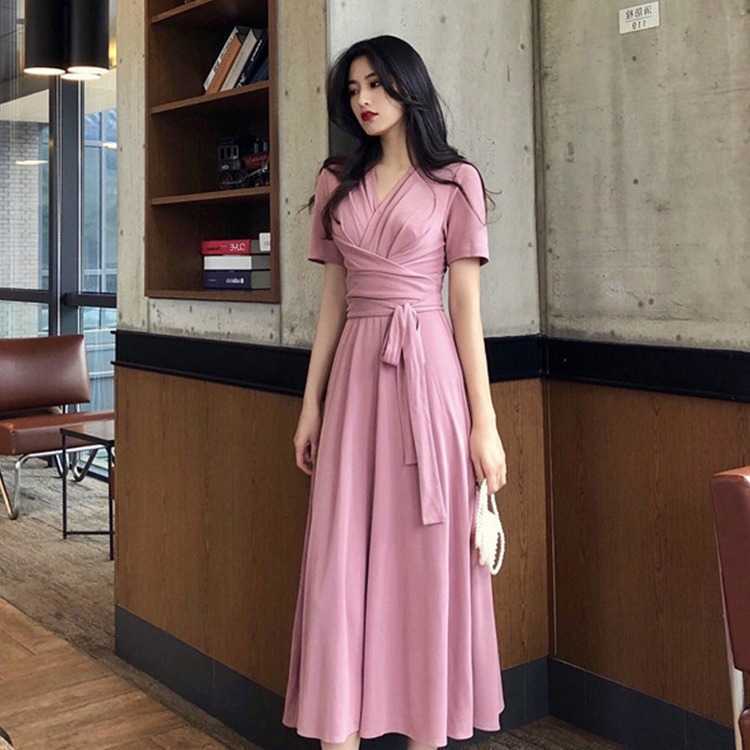 Tea Break Kikyo First Love French Medium and Temperament Dign Sense of Minority Long Skirt Women's Drs Summer-image-731989531