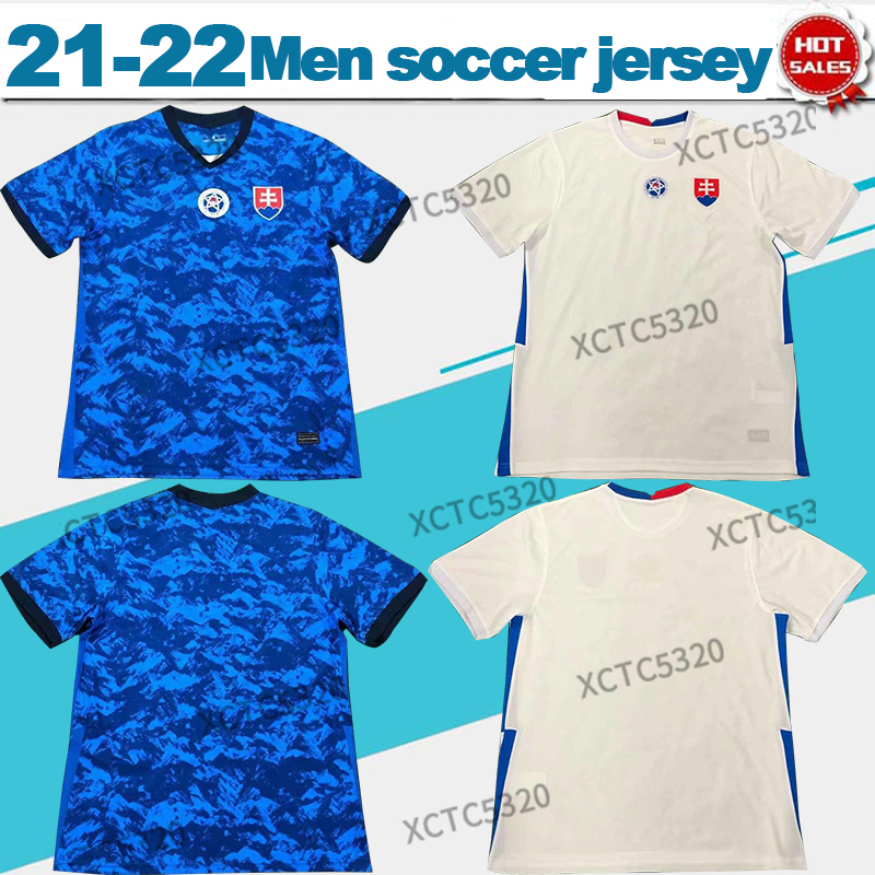 

Slovakia soccer jersey 2022 national team home blue away white adult Fans version football shirt hirt sale