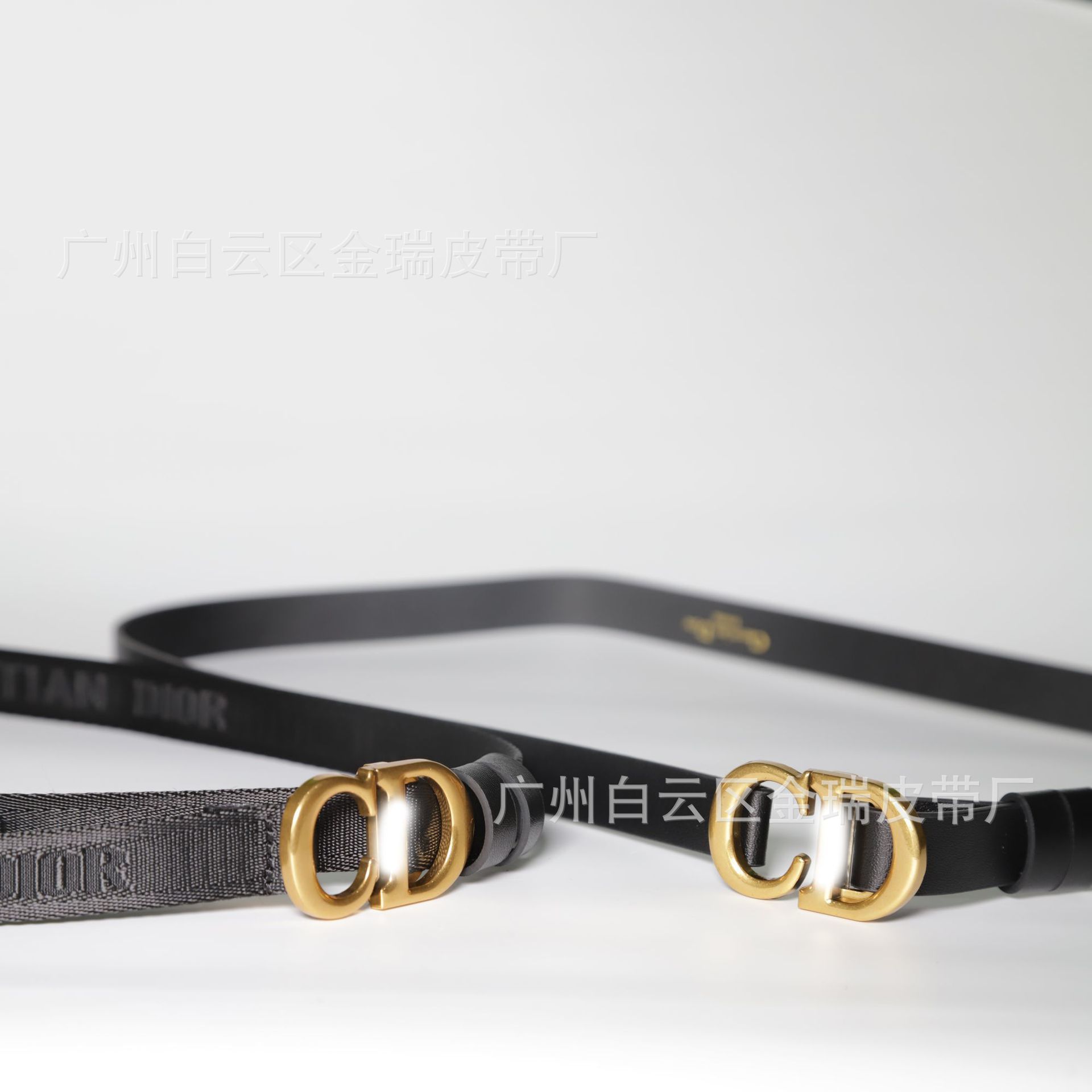 

Straight Cd Belt Nylon Canvas Cowhide Net Red the Same Small Waist Seal Can Be Adjusted Freely