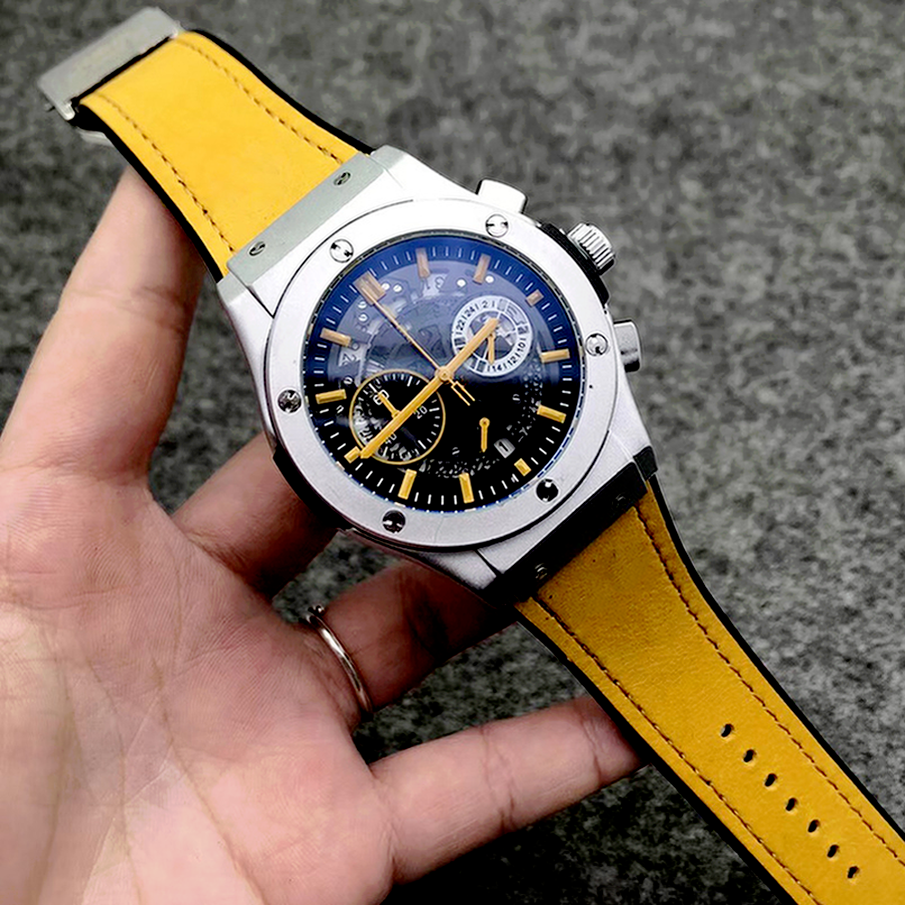 

Men analog watch 40mm quartz movement date calendar all dial work leather strap orologio uomo luxury montre de luxe designer watches4014, 15