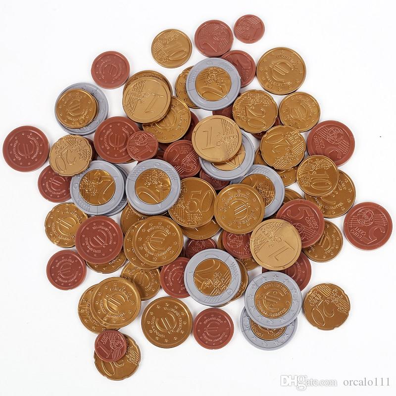 

Play Money Coins SET OF 80 plastic EURO COINS NEW maths school Learning Resourc 1/2/5/10/20/50 cent & euro 1/2