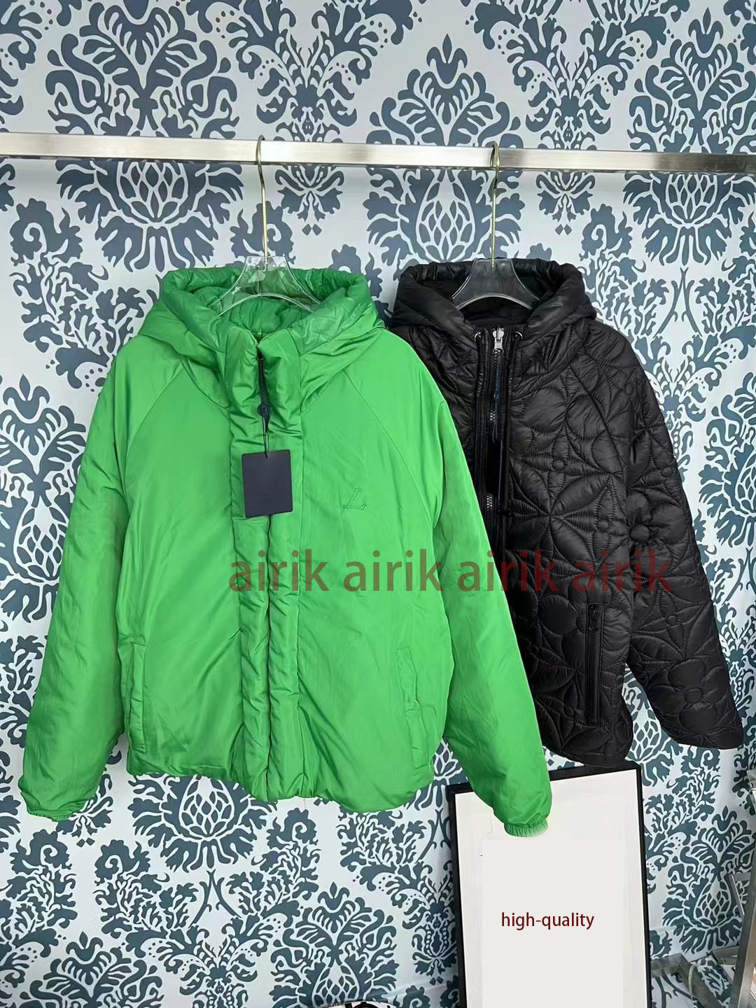 

man designers downs clothes hoodie zipper letter two-sided cotton Jacket mens winter coats men designers1 sweaters men s clothing black 02, Pay for freight