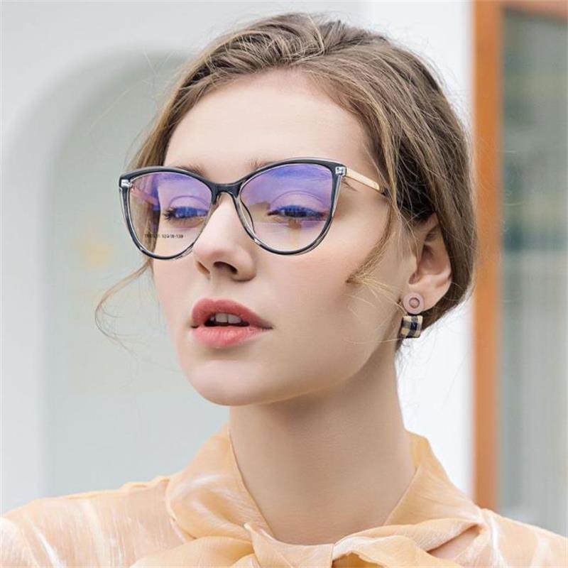 

Fashion Sunglasses Frames Sexy Eyeglasses Frame Women Cat Eye Glasses TR90 Computer Against Blue Light Female Optical Spectacles Oculos Sem