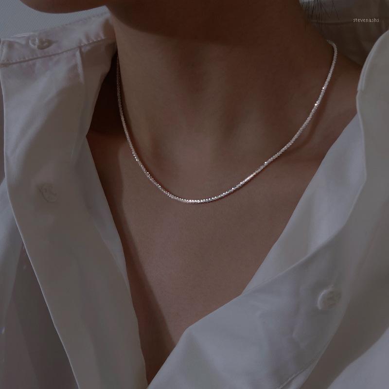 

Chains Style Ladies Necklaces Simple Fashion Clavicle Chain Geometric Zircon Starry Collar Necklace Couple Birthday Jewelry Gift