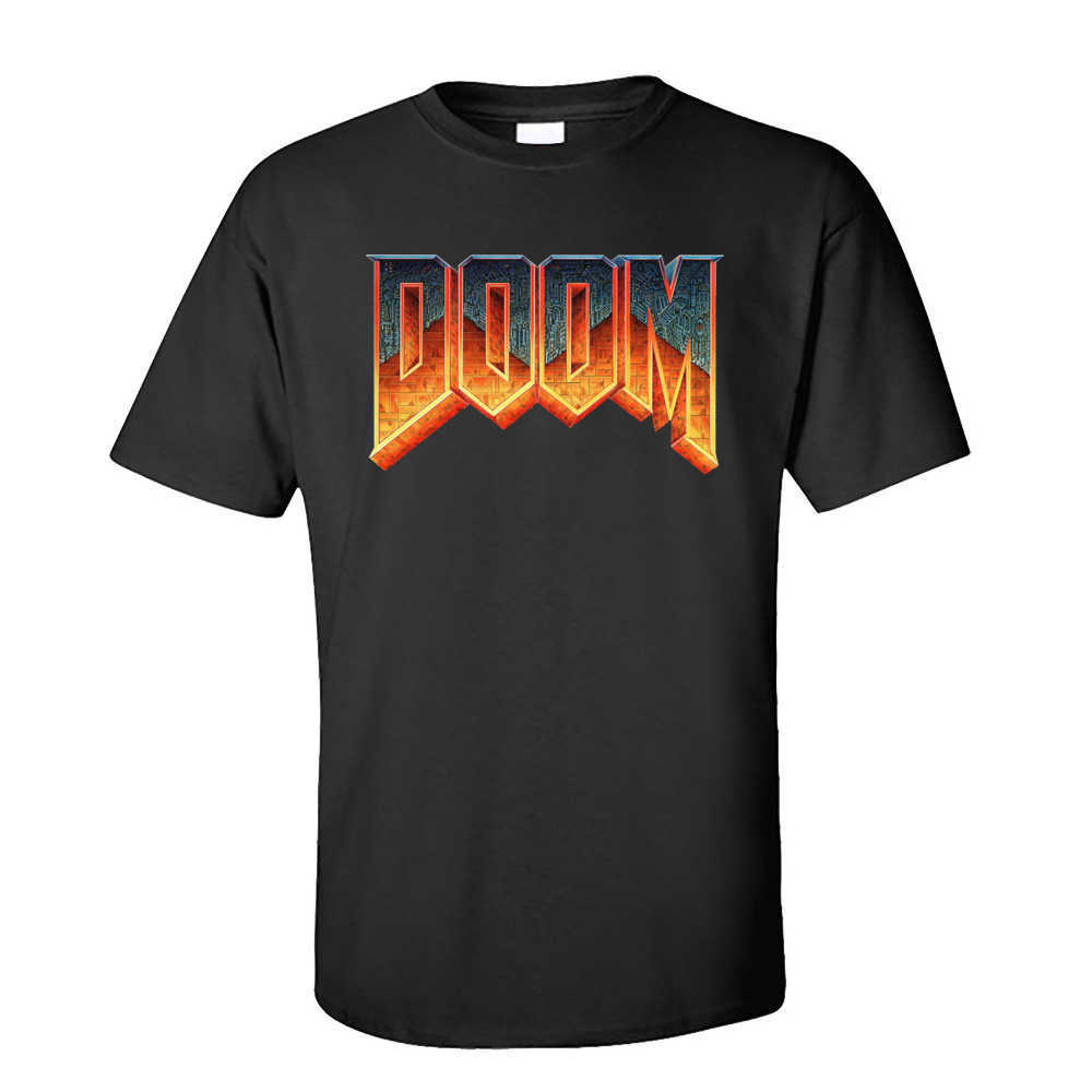 

Doom T-shirt Faddish Men T Shirts Gamer Crewneck Short Sleeve 100% Cotton Tops & Tees Designer Tee Shirt Wholesale 210629, No print price