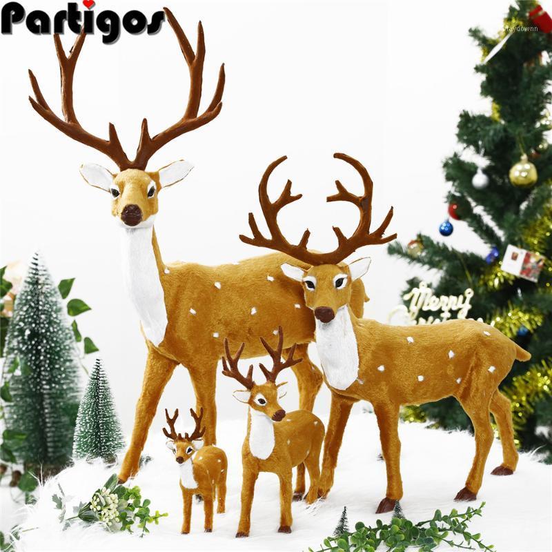 

Christmas Decorations 15/20/25/30cm Reindeer Deer Xmas Elk Plush Simulation For Home Merry Year Ornament