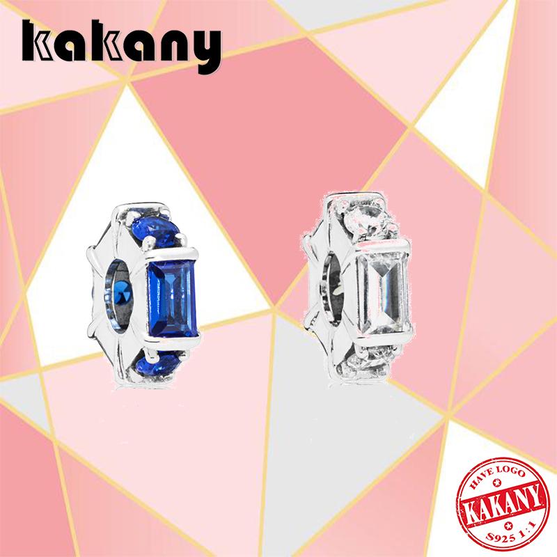 

Other 2021 Fashion 100% S925 Sterling Silver Blue Transparent Sculpture Spacer Pendant Original Diy Jewelry Suitable For Women