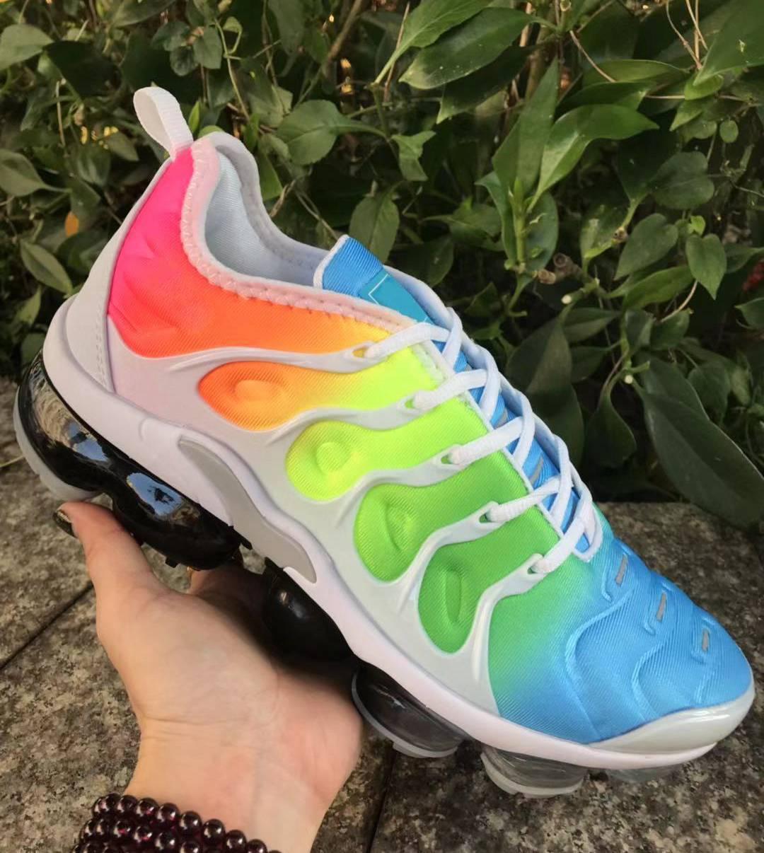 

TN PLUS Mens Women Running Shoes Game Royal Orange USA Fluorescence Black Rainbow Triple White Green Sports Outdoor Sneakers Shoes 2021 Top, 38