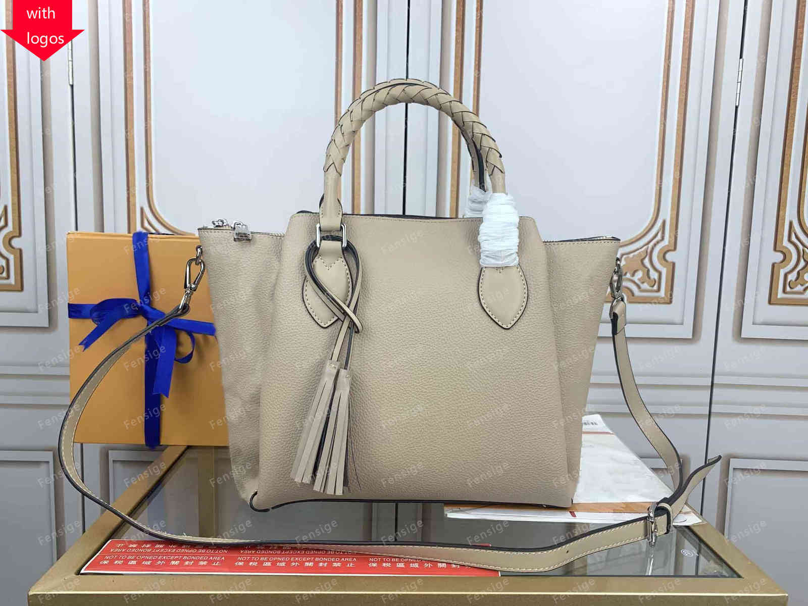 

Zipper Haumea Mahina Bag Tote Handbags Women Fashion Designer Crossbody Real Leather Classic Shoulder Bags with Tassels M55030 VEP4, #1