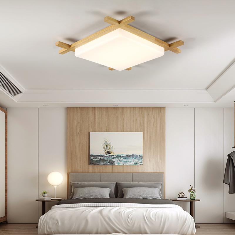 

Ceiling Lights LED Wood Lamp Japanese Style Cloakroom Study Solid Lamps Log Art Nordic Bedroom Modern Minimalist Lighting LB41417