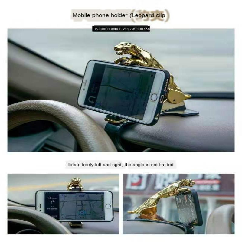 

Cell Phone Mounts & Holders Leopard Universal Car Holder Adjustable Dashboard Mount Clip Mobile Smart GPS Stand Bracket For All