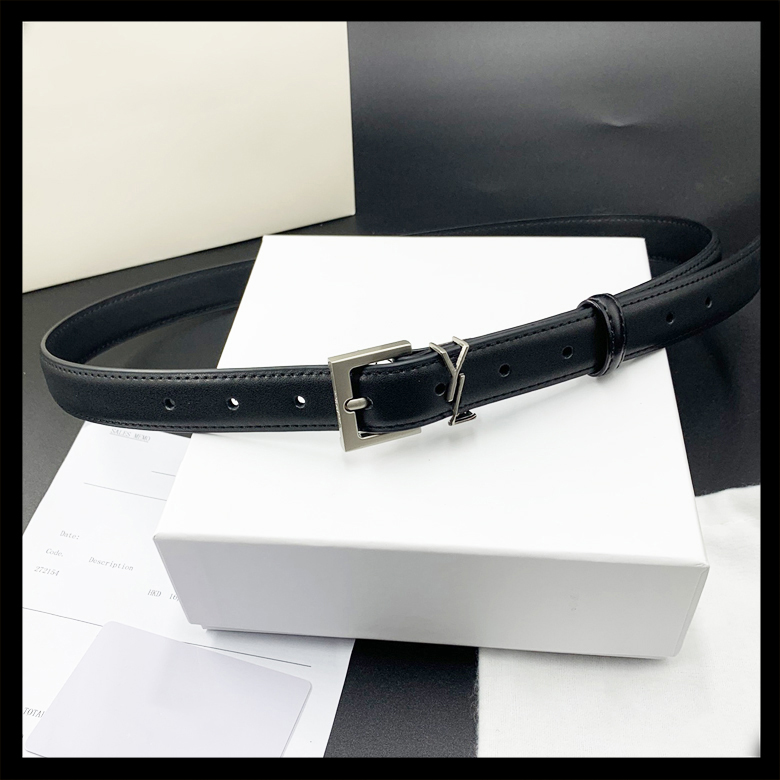 

Fashion Belt Women Belts Womens Narrow Width Waistband 2.5CM Mens Luxury Designer Belt Genuine Leather Cintura Ceinture YS Letter B10110301T, Black;brown