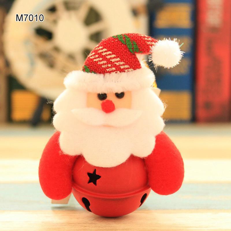 

Christmas Decorations Tree Bell Pendant Old Man Snowman Deer Doll Holding Decor Xmas Gift Hogard