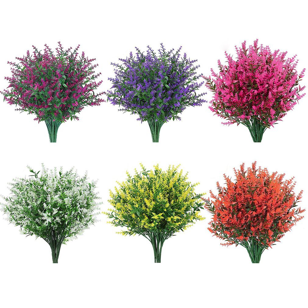 Artificial Flower Plastic Lavender Fake Plant Bruiloft House Garden Decoration Bridal bouquet Photography Recreation Household products-image-693290962
