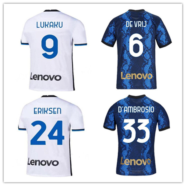 

2021 2022 INTER Soccer jerseys ALEXIS LUKAKU LAUTARO DE VRIJ 21 22 child young kids POLITANO SKRINIAR maillot football shirt kit, Adult shirt
