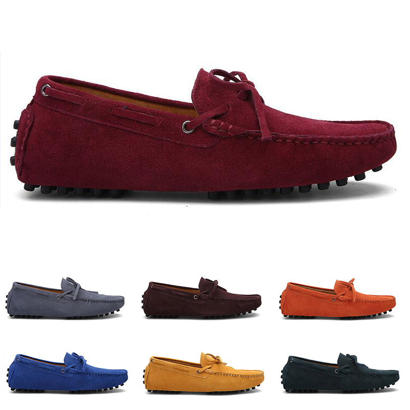 

2021 non-brand men running shoes black white grey navy blue suede mens fashion trainer sneakers outdoor jogging walking 40-45 color 252, Burgundy