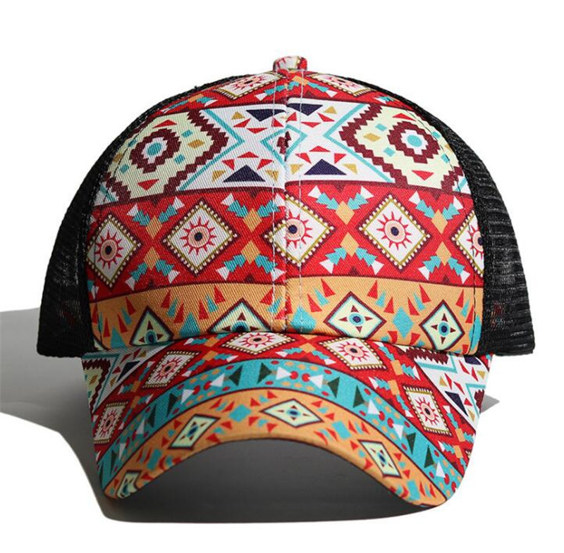 

Ponytai Hats Washed Mesh Back Leopard Sunflower Plaid Camo Hollow Messy Bun Baseball Cap Trucker Hat