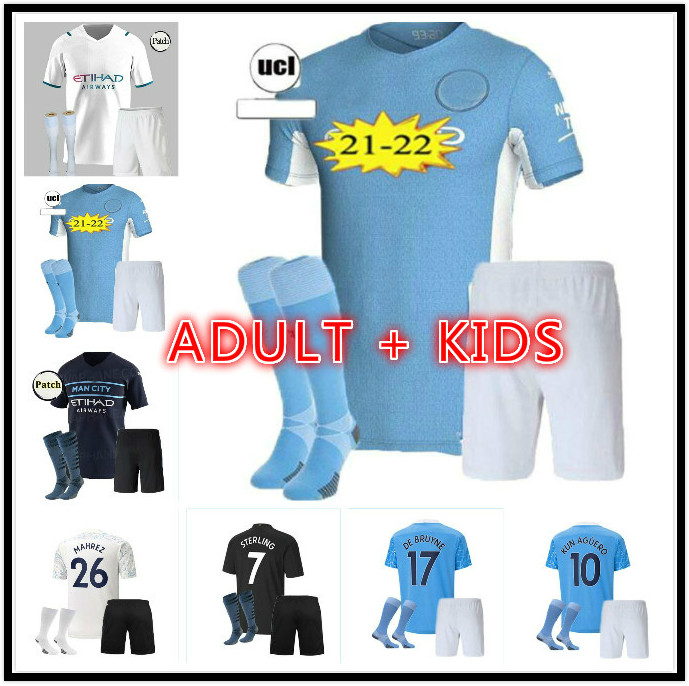 

2021 2022 Manchester soccer jersey 21 22 G. JESUS CITY STERLING FERRAN DE BRUYNE KUN AGUERO MAHREZ FODEN RODRIGO football shirts MAN uniform men + kids kit