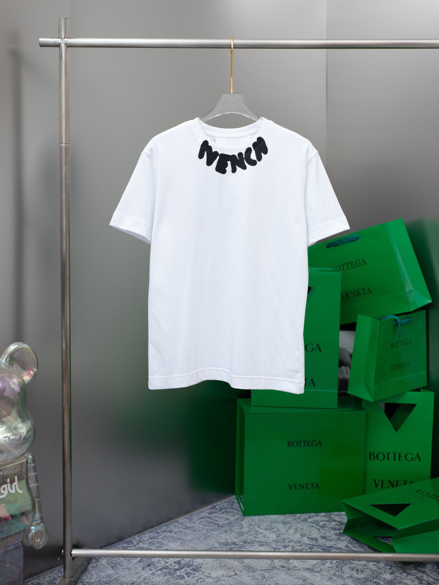 

2021ss spring and summer new high grade cotton printing short sleeve round neck panel T-Shirt Size: m-l-xl-xxl-xxxl Color: black white ccffs5f