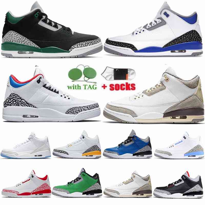 

Classic Jumpman 3 Mens Basketball Shoes 3s Pine Green Camo Rust Pink Georgetown Racer Blue Cool Grey Varsity Fire Red Man Designers Sneakers