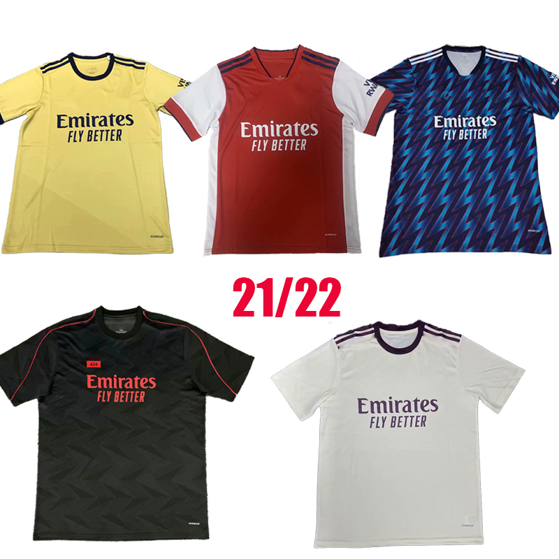 

21 22 ODEGAARD PEPE Arsen 424 soccer jerseys Adult top 2021 2022 TIERNEY CEBALLOS HENRY DAVID LUIZ maillot de foot, Black
