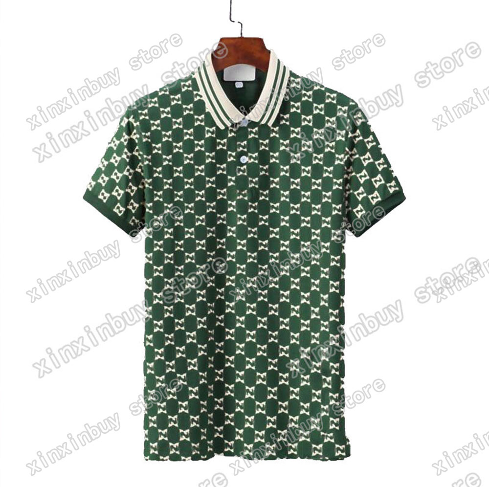 

2021 Mens designer Polo Shirts Luxury Italy Men Clothes Short Sleeve Fashion Casual Men's Summer T Shirt Many colors available navy blue Size M-3XL, Green