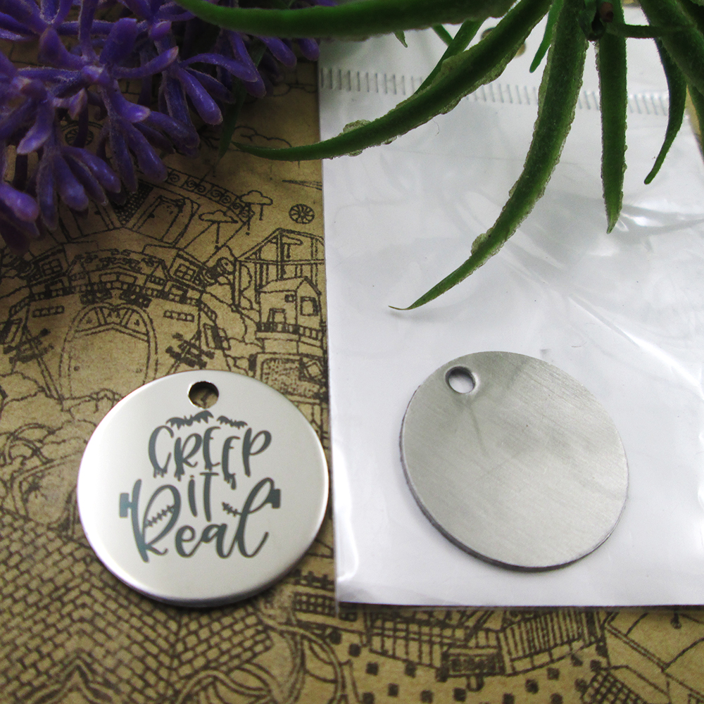 

40pcs--stainless steel charms"CREEPIN IT REAL" more style choosing DIY pendants fo necklace