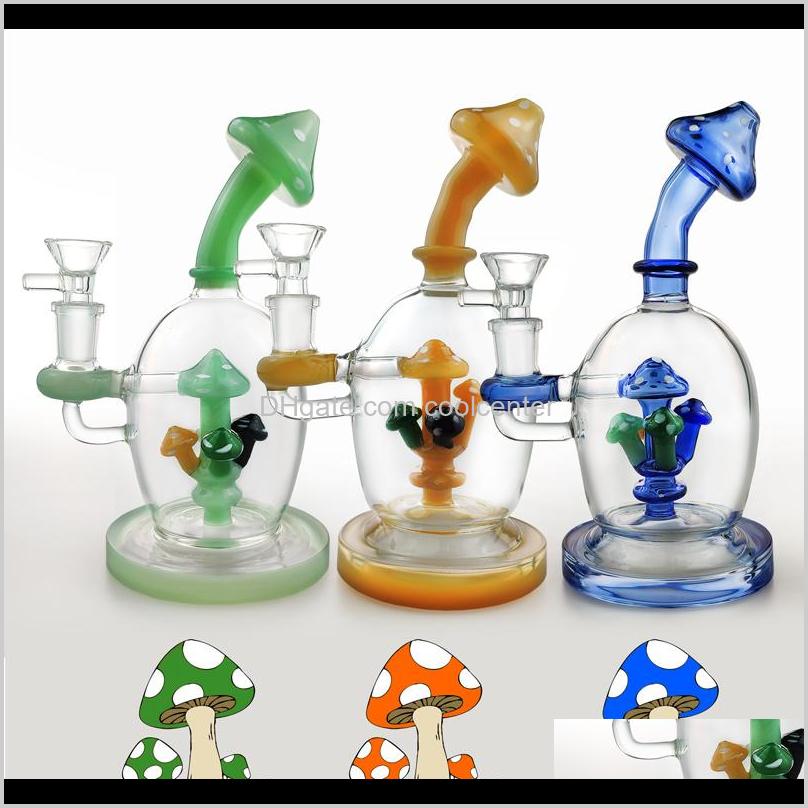 

Other Household Sundries Home & Garden Drop Delivery 2021 Est Mushroom Bong Hookahs Showerhead Perc Glass Water Pipe Ball Style Oil Dab Rigs