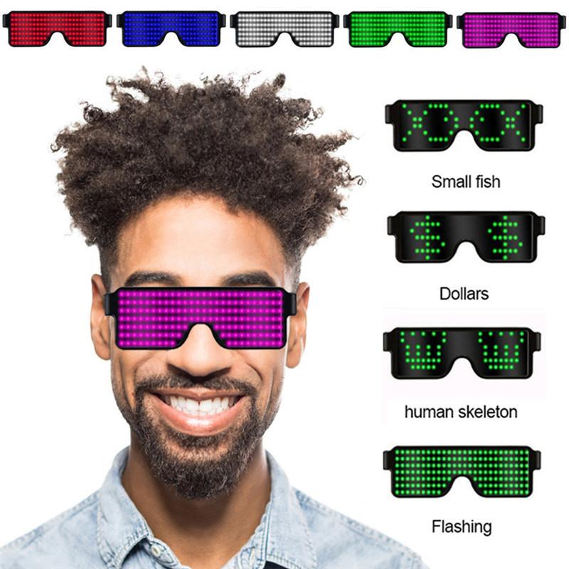 

Modes Quick Flash USB Led Party Charge Luminous Glasses Glow Sunglasses Christmas Concert Light Toys Decorations Decoration