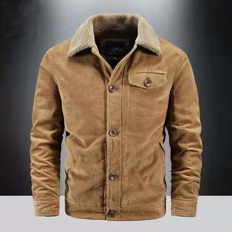 

Men's Down & Parkas Winter Jacket Men Casual Fur Collar Thick Warm Coats Fleece Liner Male Military Cotton-Padded Cargo Army Jackets 5XL 6XL, Khaki