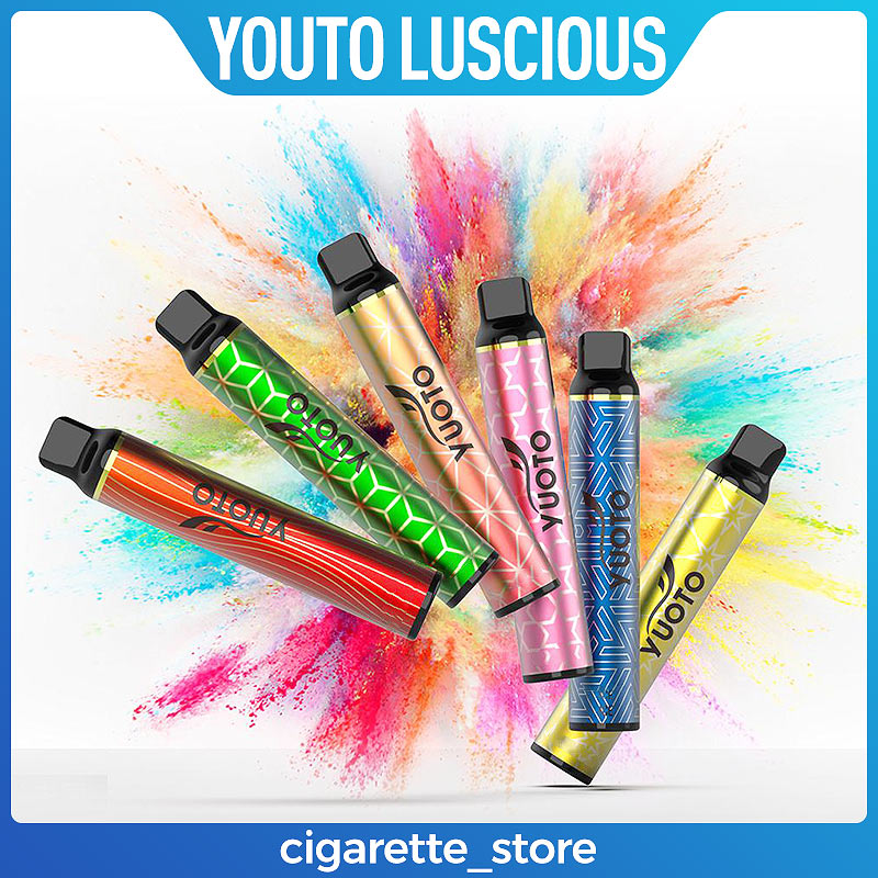 

Original Yuoto Luscious 3000puffs Disposable E cigarette Vape Pods Cartridge Kit 3000Puffs 8ml Real Zinwi E-liuid 1350mah battery Youto XXL Plus Shine 1500 Bubble