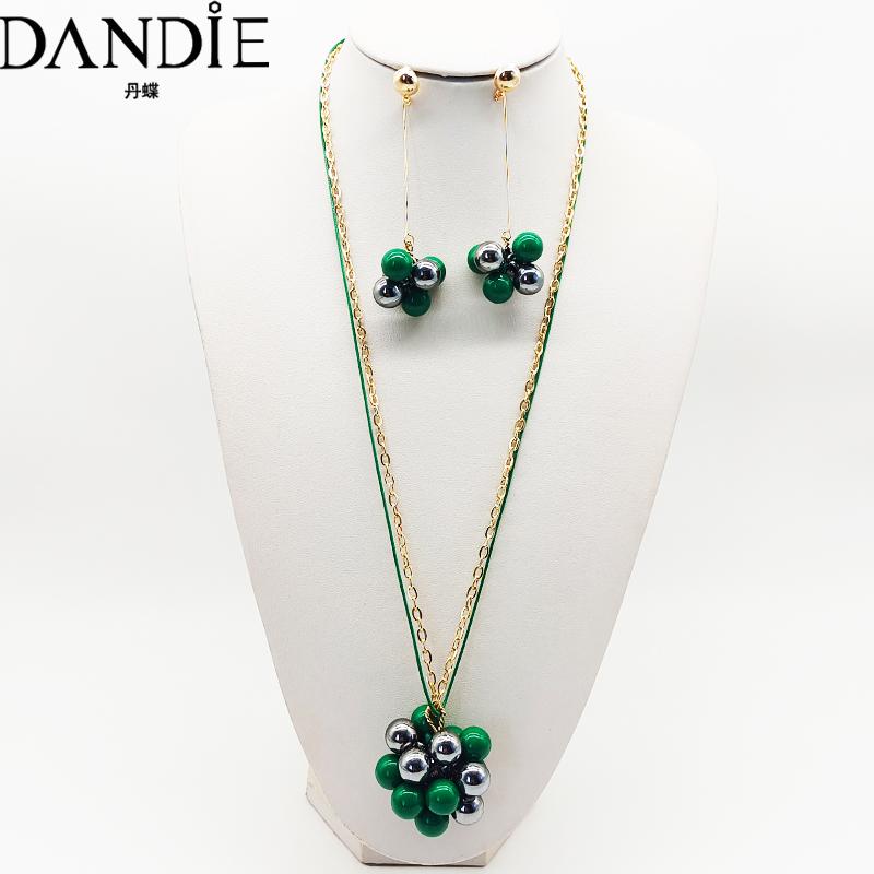 

earrings & necklace dandie fashion acrylic beads sweater set chain, unique girl ornaments, Silver