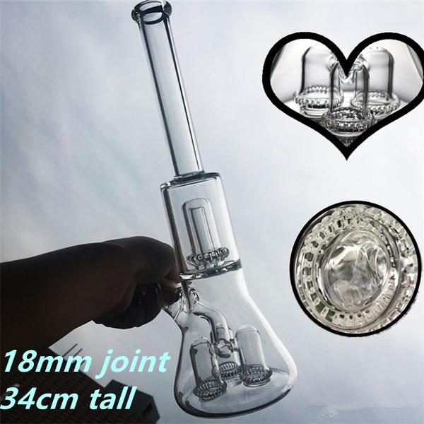 

big glass bong tall bongs Smoking Accessories oil dab dabber rigs inline perc 18mm joint bowl water pipes