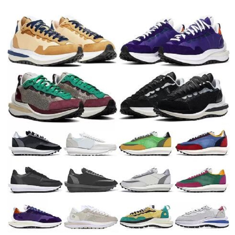 

2022 ldv waffle running shoes ldwaffle vaporwaffle men women Sport Fuchsia Royal Red Dark Iris Nylon Sesame Black White outdoor sneakers mens womens trainers, Color 10