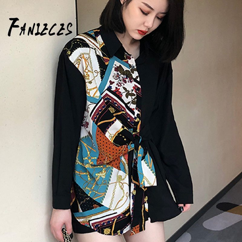 

FANIECES Autumn Women Plaid Floral Print Blouses Streetwear Long Sleeve Blouse Turn Down Shirt Elegant Casual Tops blusas mujer 210520, Nrj609-8782