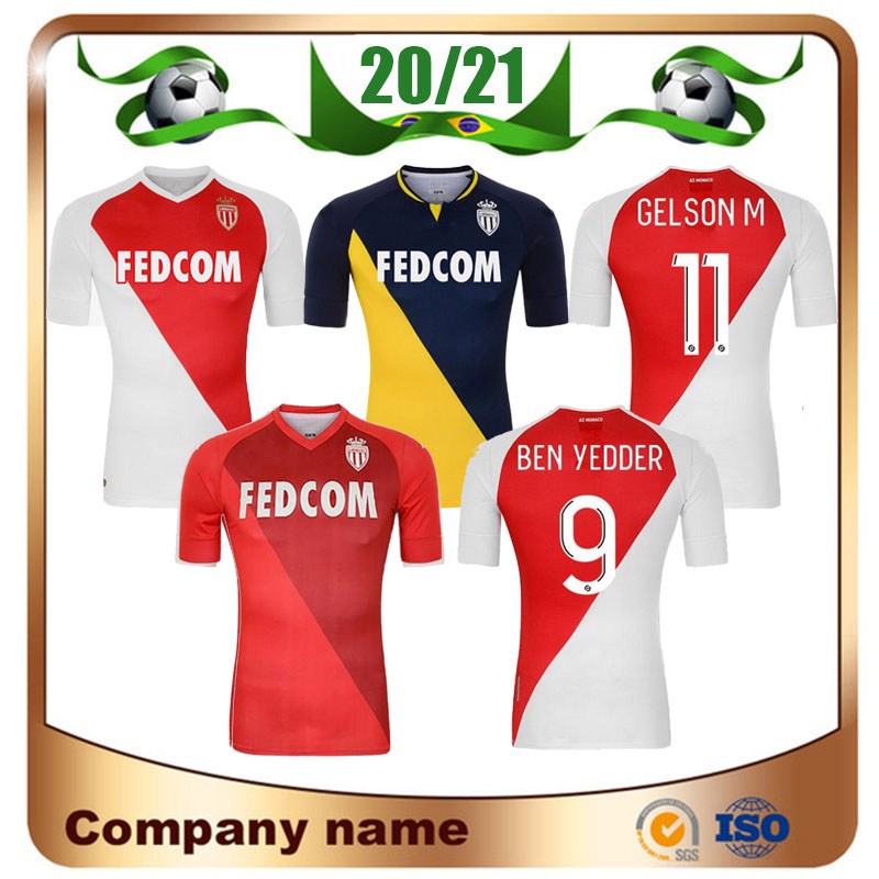 

21/22 Monaco home Soccer Jerseys 2021 Away BEN YEDDER JOVETIC GOLOVIN Shirt CHADLI GELSON .M Football uniforms sales, 21/22 home patch