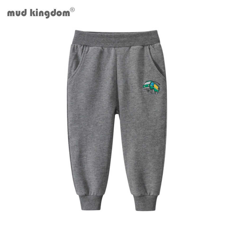 

Mudkingdom Boys Vehicle Sweatpants Cute Cartoon Embroidery Soft Jogger Elastic Waist Trousers 210615, Navy blue