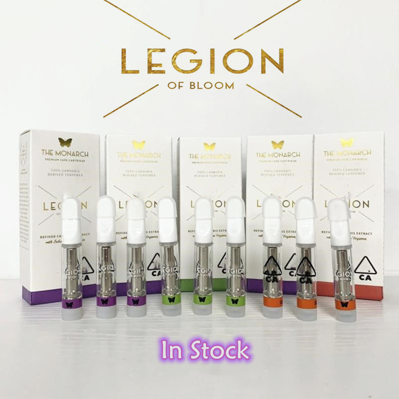 

510 Thread 0.8ml the legion of bloom Vape Atomizer Glass Tank Ceramic Coil Thick Oil Smoking Carts flat Tip