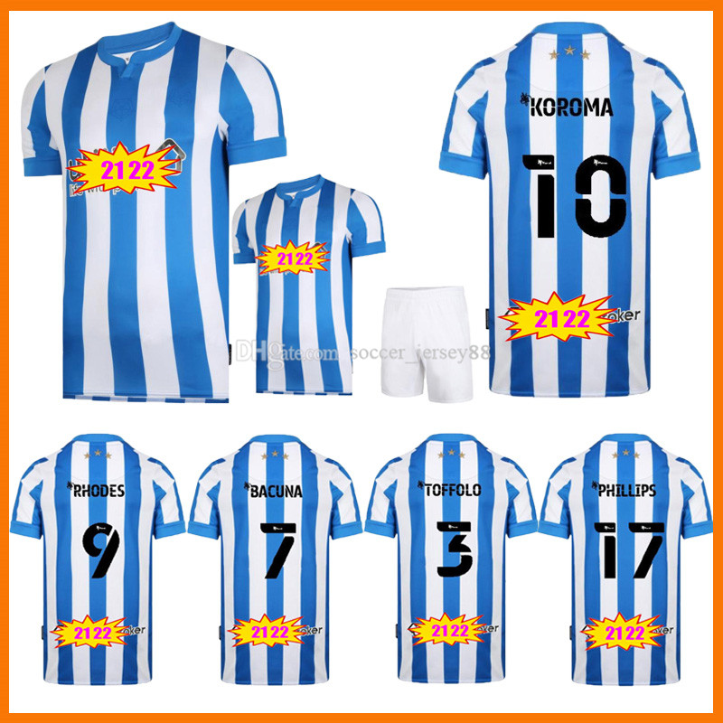 

2021 2022 Huddersfield Soccer jerseys 21 22 KOROMA CAMPBELL BACUNA SARR MBENZA TOFFOLO home blue Men Kids Kits football shirts Maillots camiseta Camisa de futebol, Kids home kits