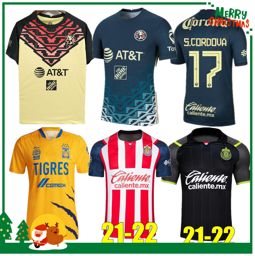 

22 23 Mexico Club America Soccer jersey 2022 2023 F.Madrigal J.Dos Santos R.Martinez D.Valdes R.Sanchez sports football shirts, Chivas 21/22 home
