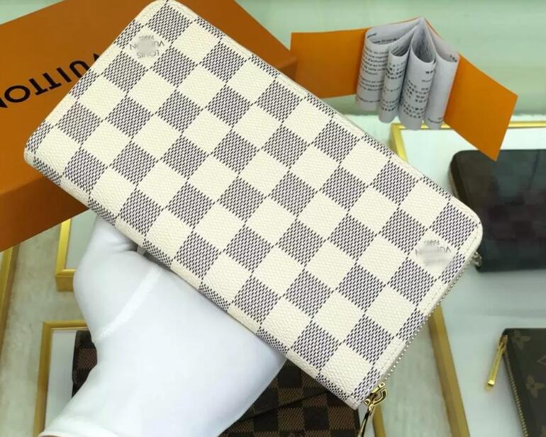 

LVLouisVUTTONVITTON Purse Wallet Zipper Bag Women Wallets PU Card Holder Pocket Long Women Bag Coin Purse Handbag, Red;black