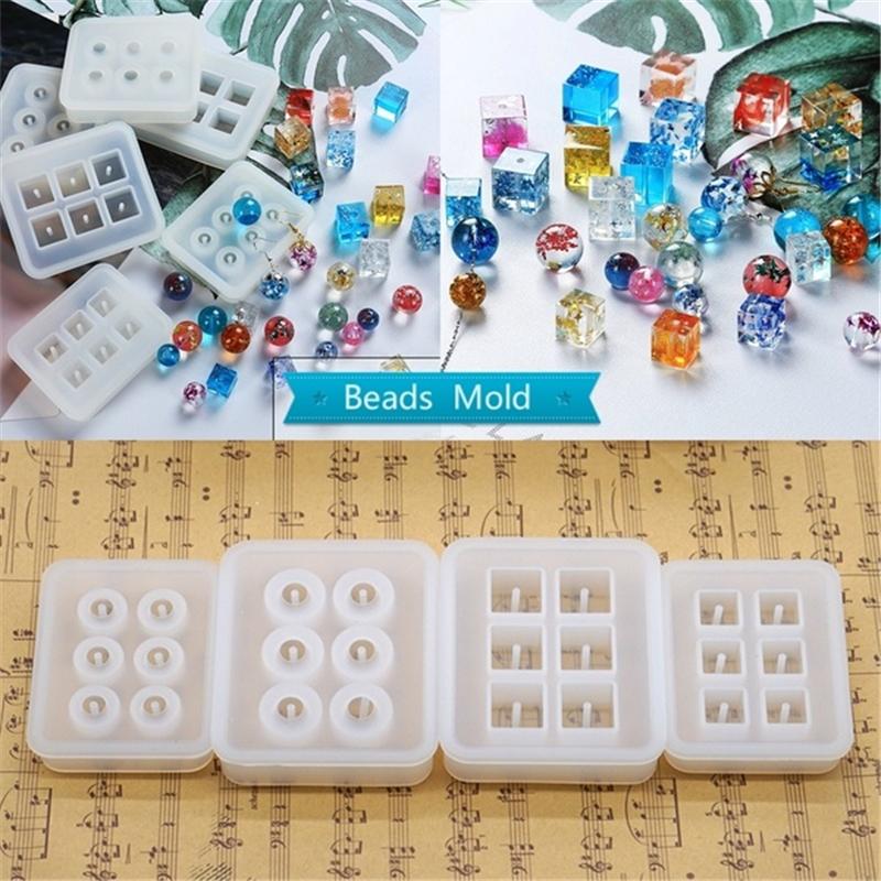 

Craft Tools Necklace Bracelet Beads Mold Cube Ball Shape Resin Silicone Epoxy Jewelry Making Supplies Crafting DIY Tool