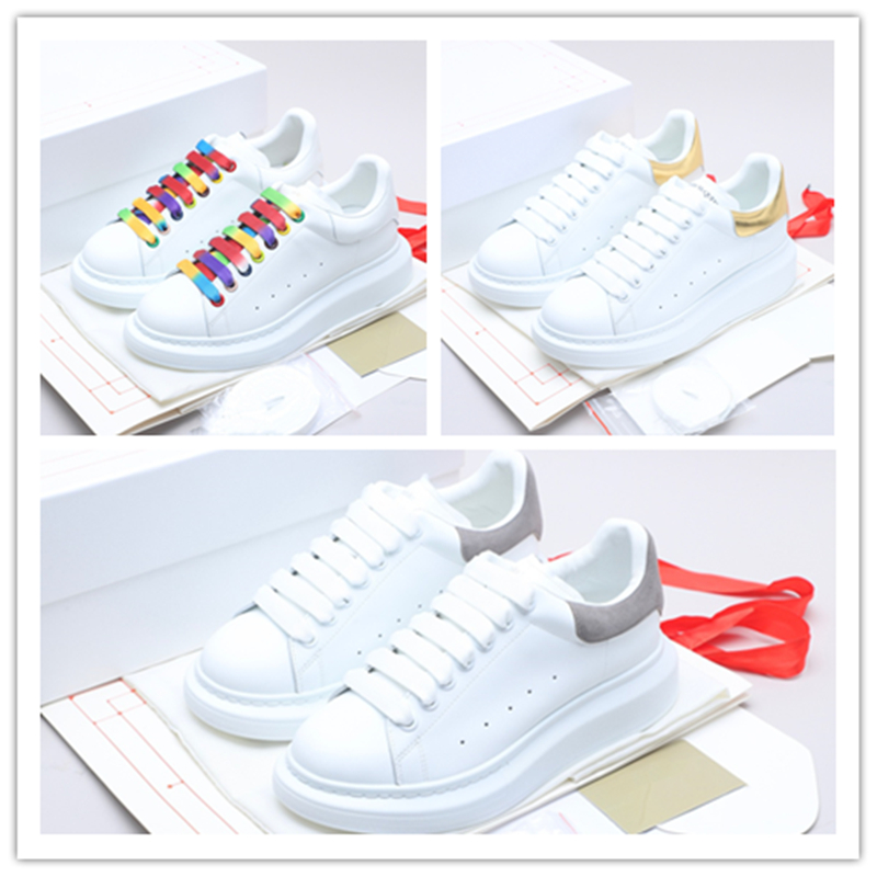 

2021 designer overseized ll alexander new ok mcqueens mcqueen mqueen men women shoes platform sneakers 36-44 drk, Black