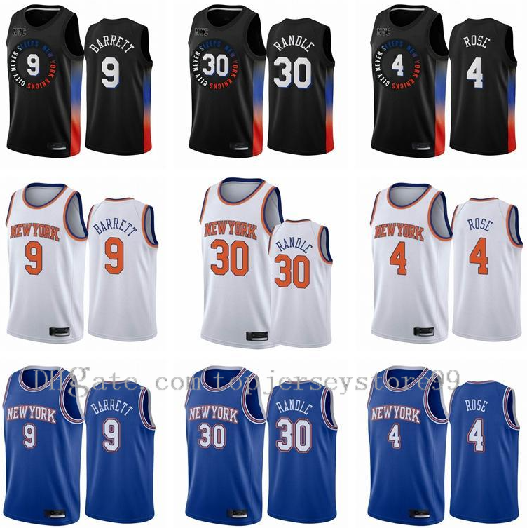 

Vintage Obi Toppin RJ 9 Barrett Derrick Rose Julius Randle NewYorkKnicksMen Black City 2020-21 Swingman Basketball Jersey Edition Size S-2XL