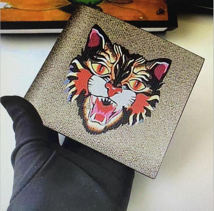 

Wholesale 451278 Animal Short Wallet for Men Card Holders Leather Print Snake Tiger Bee Wallets Women Purses Pocket Small Bifold, 01