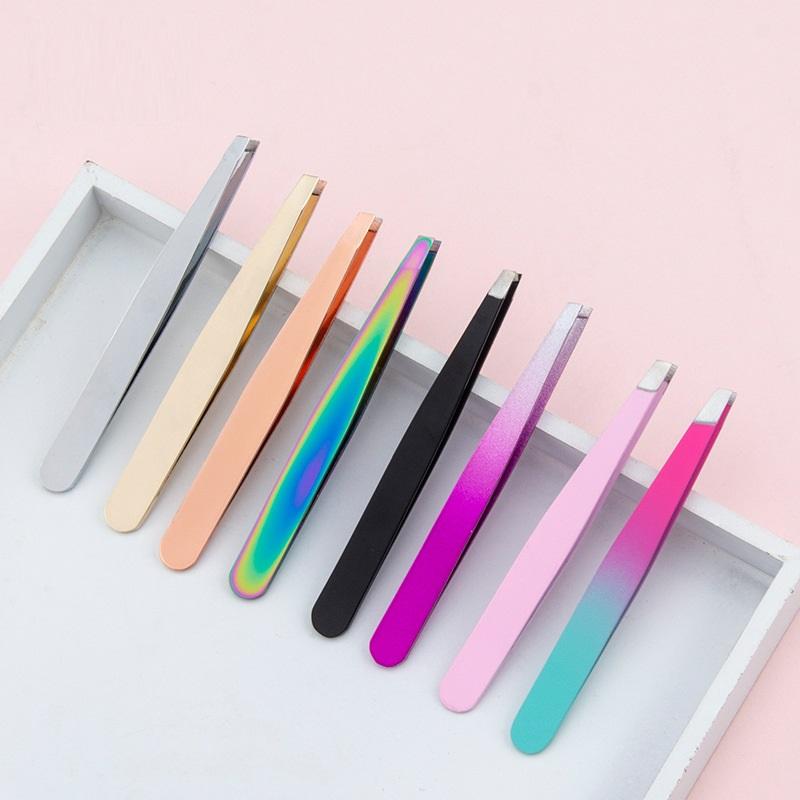 

Professional Slanted Stainless Steel Eyebrow Tweezers Tools & Stencils