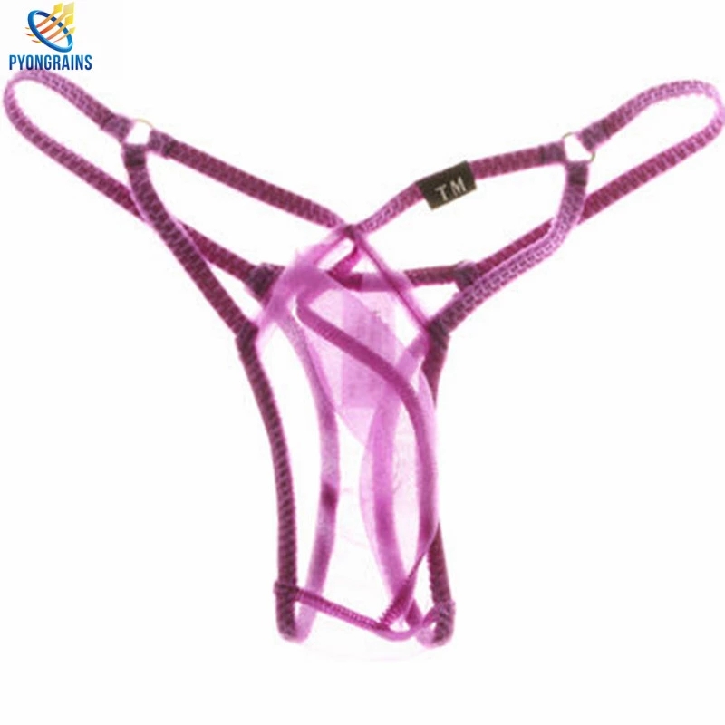 

New Men Underwear Male Fashion Super Sexy Sheer Mens Thongs And G Strings Gay Men's underpants, As pic