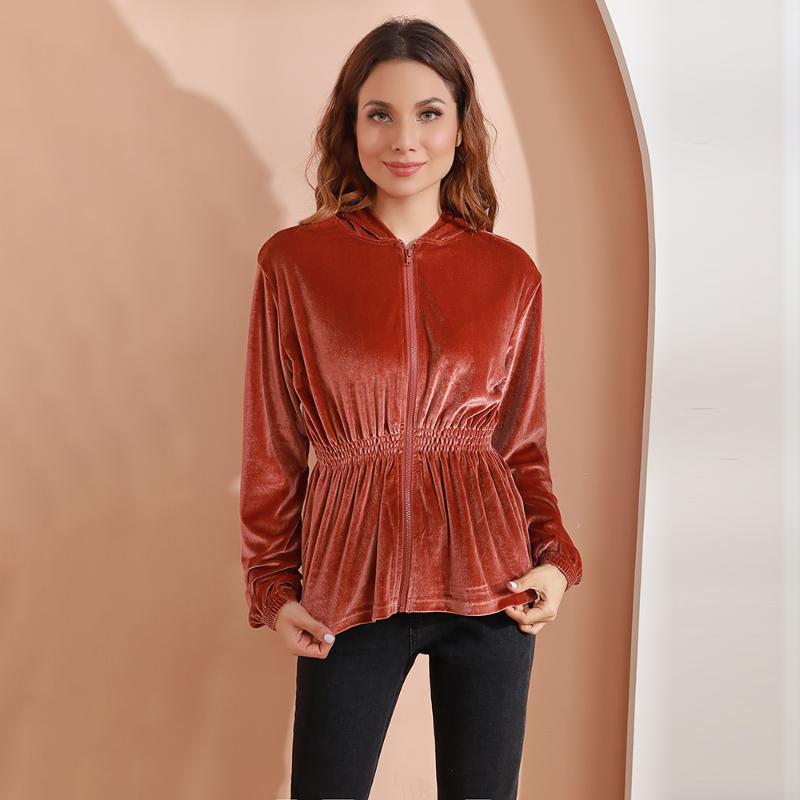 

Women's Jackets Autumn Velvet Long Kimono Cardigan Velour Sleeve Solid Outwear Tops 2021 Spring Fashion Coat Female Casual Cardiga, Black;brown